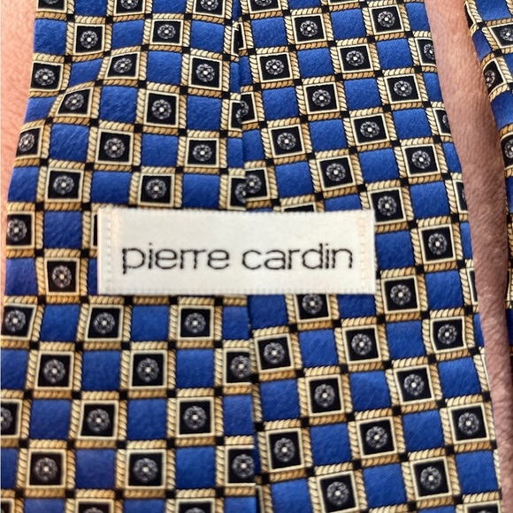 Pierre Cardin Blue and Gold Tie - Picture 6 of 8